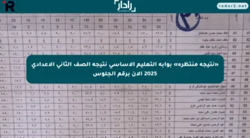 «نتيجة منتظرة» بوابه التعليم الاساسي نتيجة الصف الثاني الاعدادي 2025 الآن برقم الجلوس